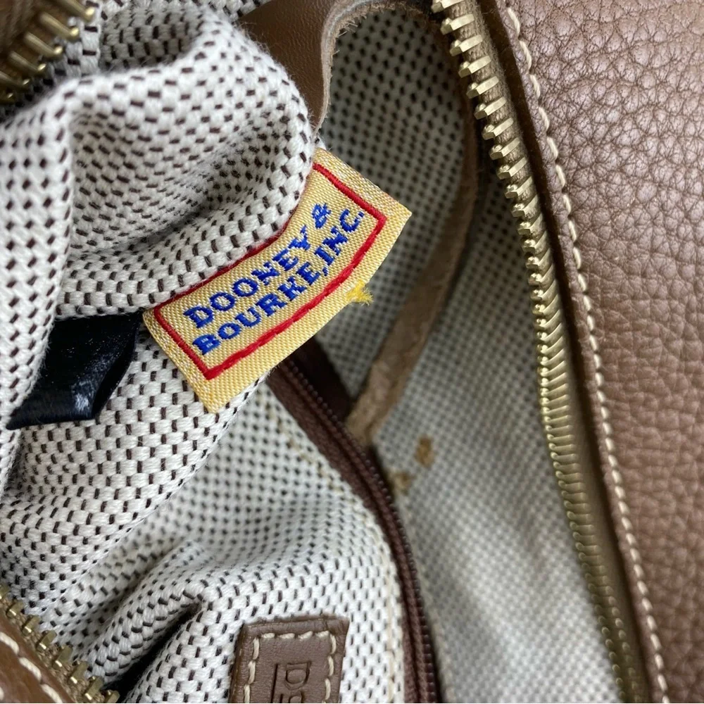 Dooney & Bourke Tan and Brown Monogram Backpack